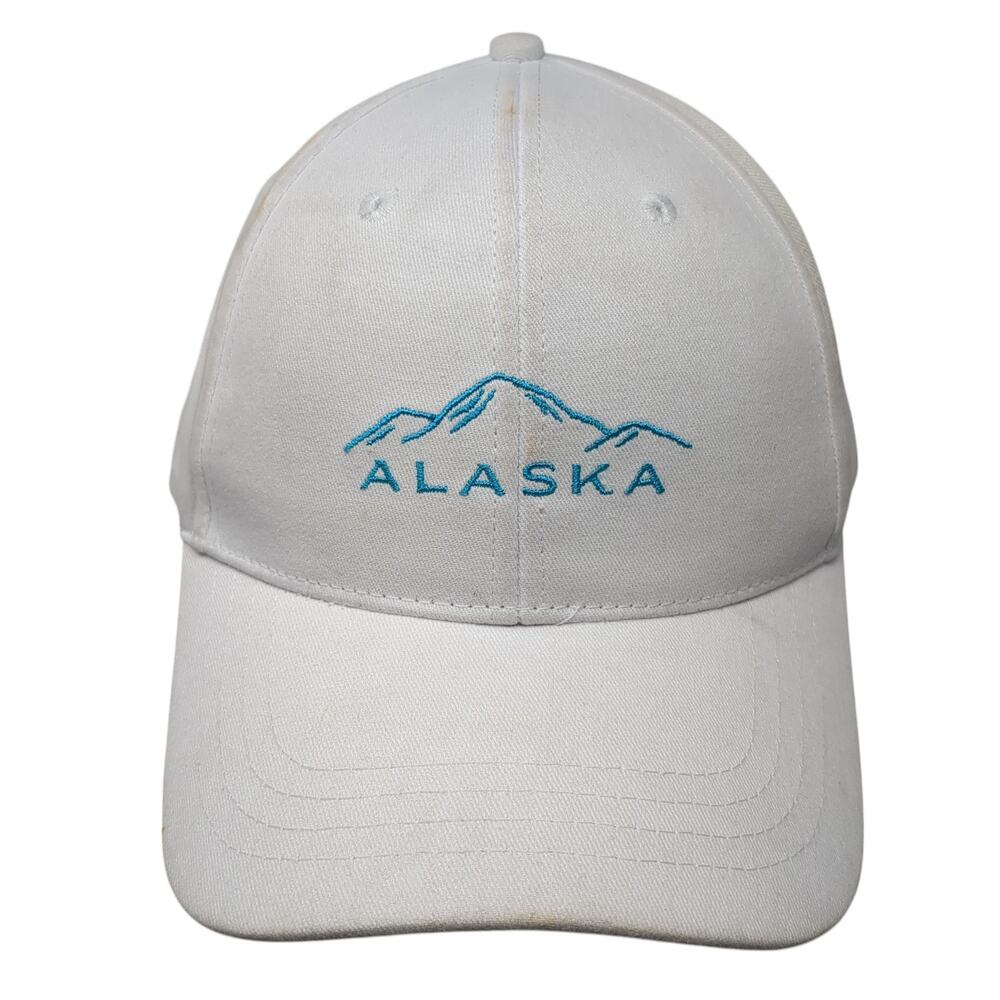 Alaska Snapback Baseball Cap White One Size Adjustable Embroidered 6 Panel